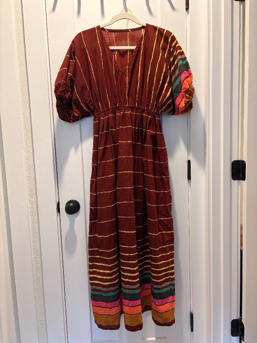 Striped Kaftan Dress by Silkandmore